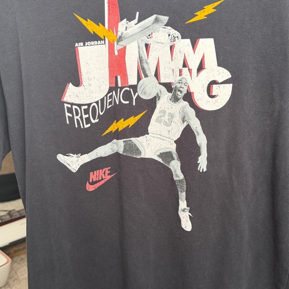 Jordan Frequency Graphic Tee - Black and Red